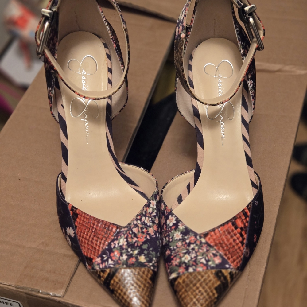 Jessica Simpson Women's Patchwork Heels - Multicolor